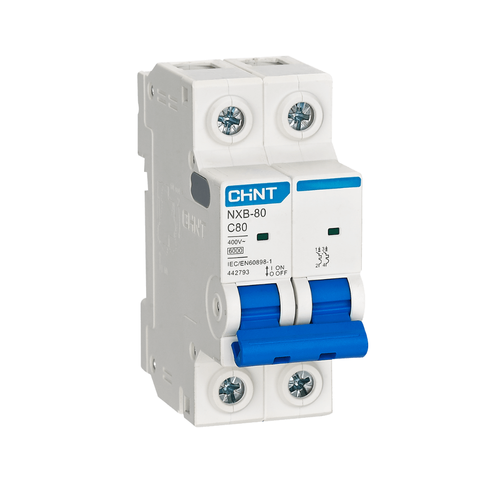 Disjuntor Bipolar Curva C NXB-80 70A 6kA Cód. 442792 – Chint